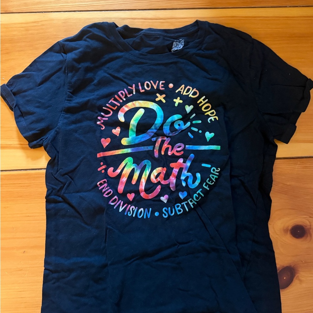 Do The Math Rainbow Graphic Tee - Black